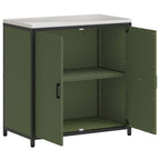 Kitchen Storage with Shelf Olive Green 90 x 50 x 92 cm Steel