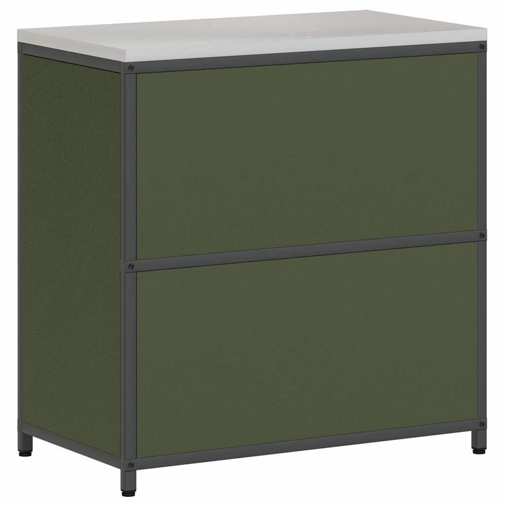 Kitchen Storage with Shelf Olive Green 90 x 50 x 92 cm Steel