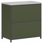 Kitchen Storage with Shelf Olive Green 90 x 50 x 92 cm Steel