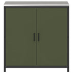 Kitchen Storage with Shelf Olive Green 90 x 50 x 92 cm Steel