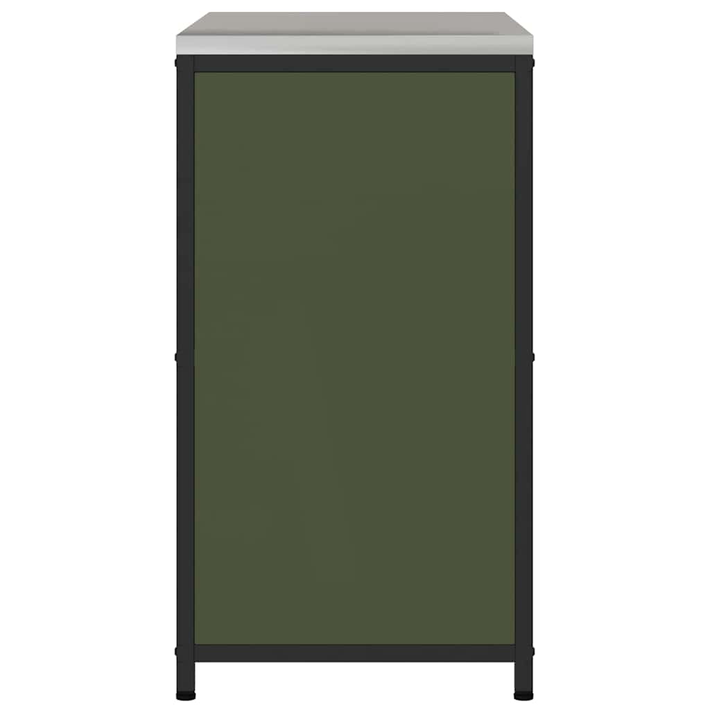 Kitchen Storage with Shelf Olive Green 90 x 50 x 92 cm Steel