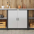 Kitchen Storage with Shelf Silver 90 x 50 x 92 cm Steel