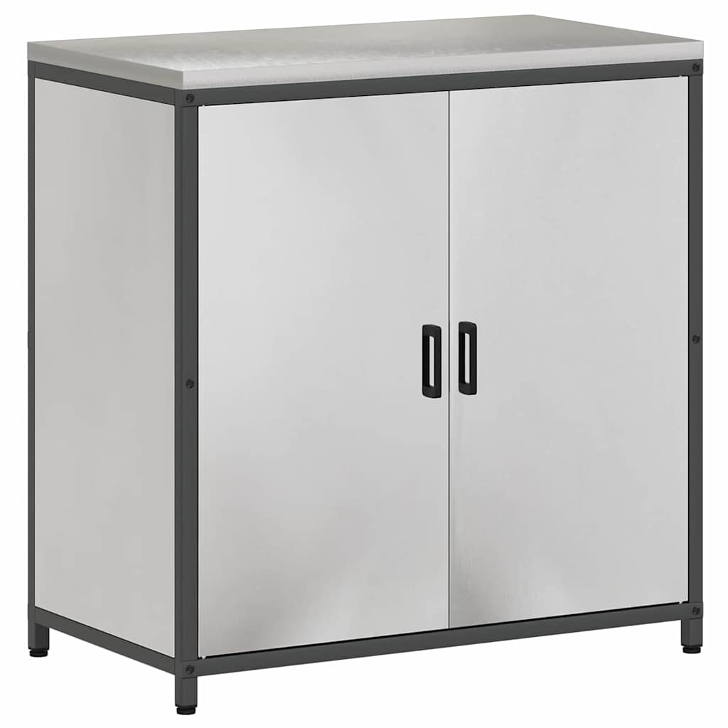 Kitchen Storage with Shelf Silver 90 x 50 x 92 cm Steel