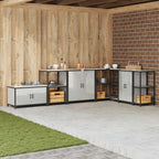 Kitchen Storage with Shelf Silver 90 x 50 x 92 cm Steel