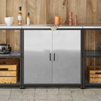 Kitchen Storage with Shelf Silver 90 x 50 x 92 cm Steel