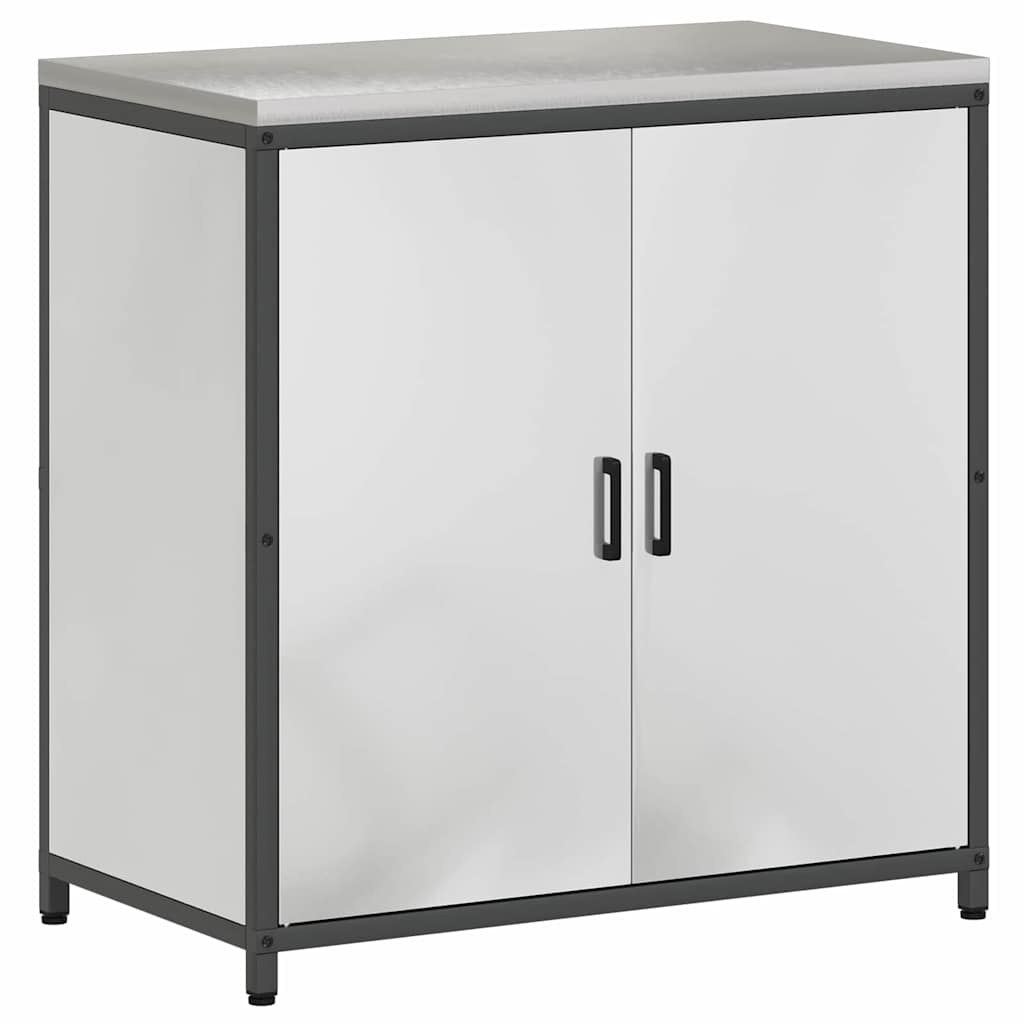 Kitchen Storage with Shelf Silver 90 x 50 x 92 cm Steel