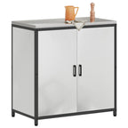 Kitchen Storage with Shelf Silver 90 x 50 x 92 cm Steel