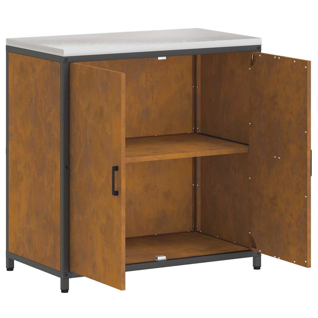 Kitchen Storage with Shelf Rusty 90 x 50 x 92 cm Steel