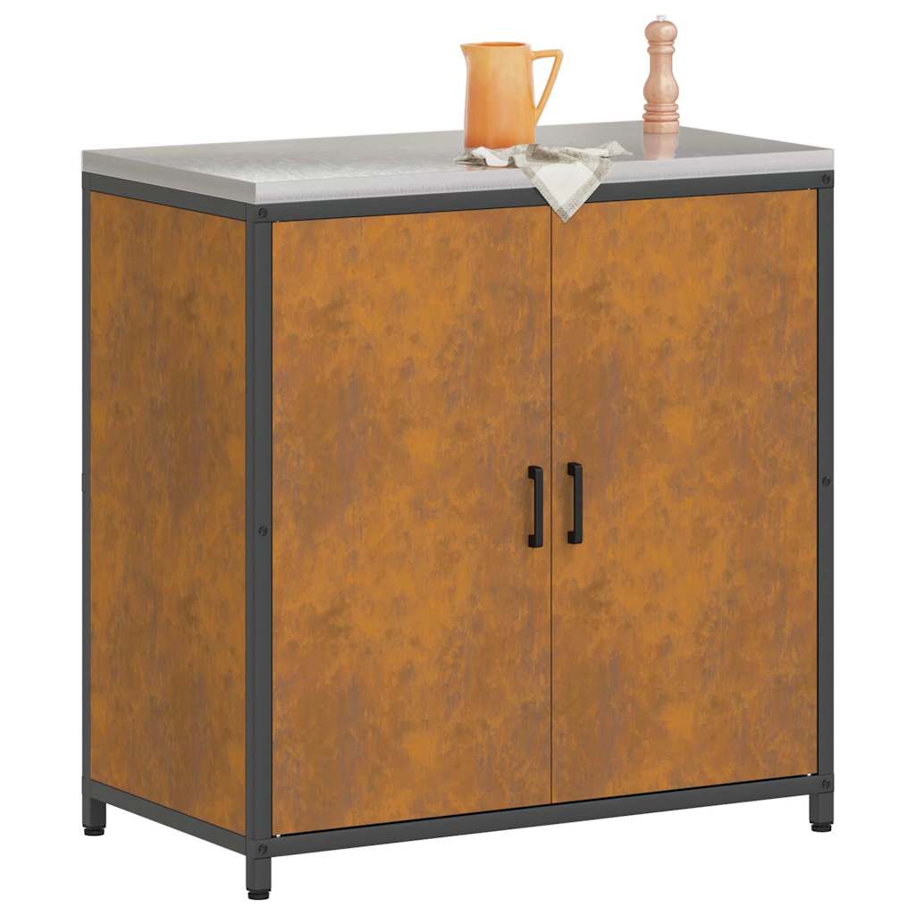 Kitchen Storage with Shelf Rusty 90 x 50 x 92 cm Steel