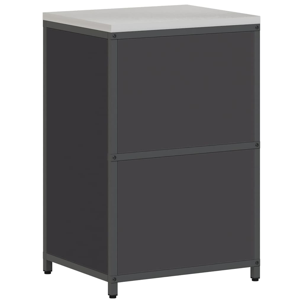 Kitchen Storage with Shelf Black 60 x 50 x 92 cm Steel