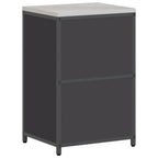 Kitchen Storage with Shelf Black 60 x 50 x 92 cm Steel