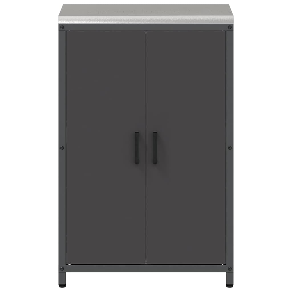 Kitchen Storage with Shelf Black 60 x 50 x 92 cm Steel