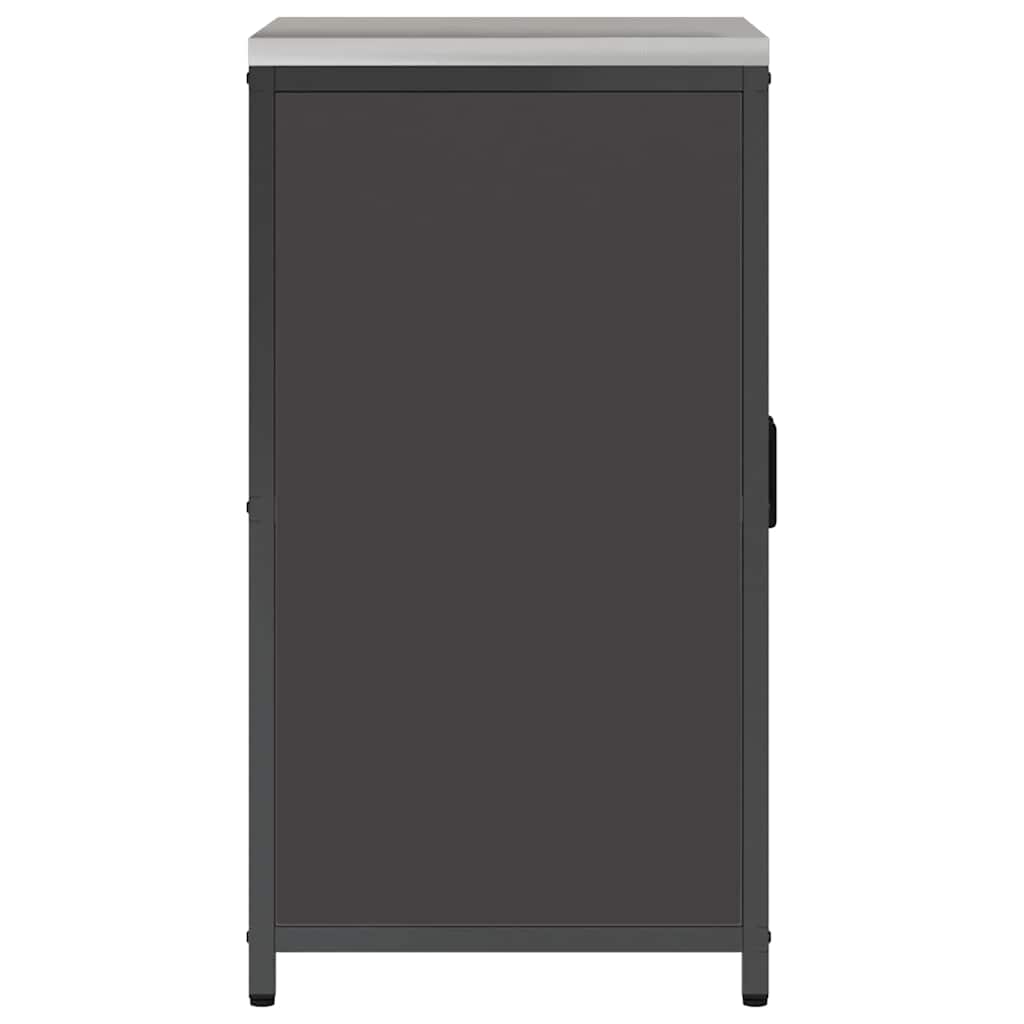 Kitchen Storage with Shelf Black 60 x 50 x 92 cm Steel
