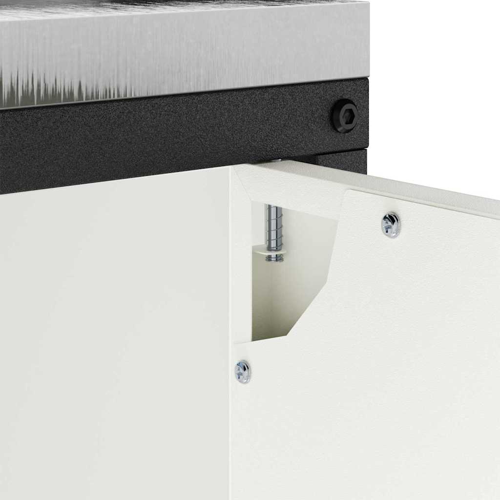 Kitchen Storage with Shelf White 60 x 50 x 92 cm Steel