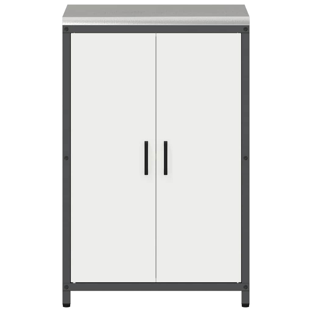 Kitchen Storage with Shelf White 60 x 50 x 92 cm Steel