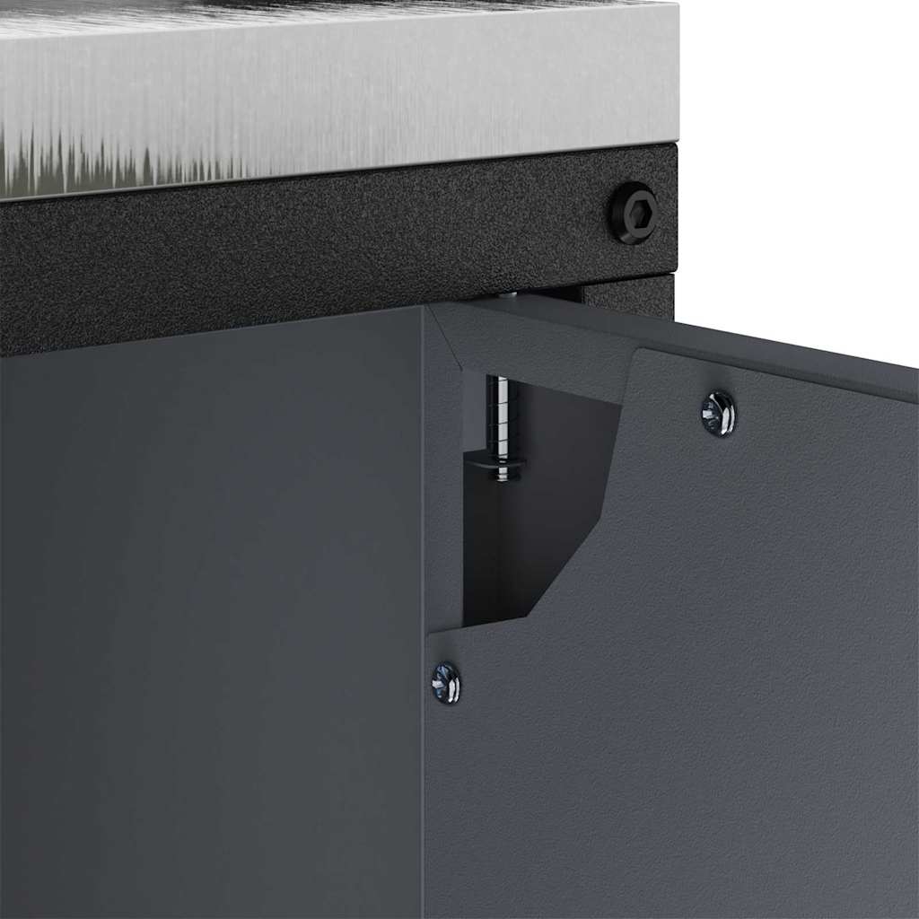 Kitchen Storage with Shelf Anthracite 60 x 50 x 92 cm Steel