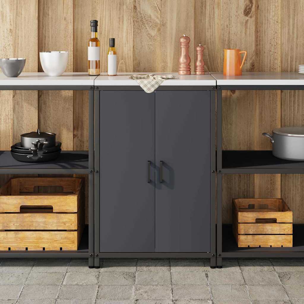 Kitchen Storage with Shelf Anthracite 60 x 50 x 92 cm Steel