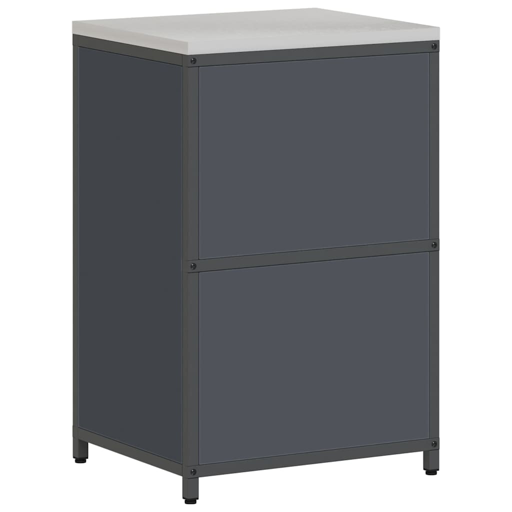 Kitchen Storage with Shelf Anthracite 60 x 50 x 92 cm Steel
