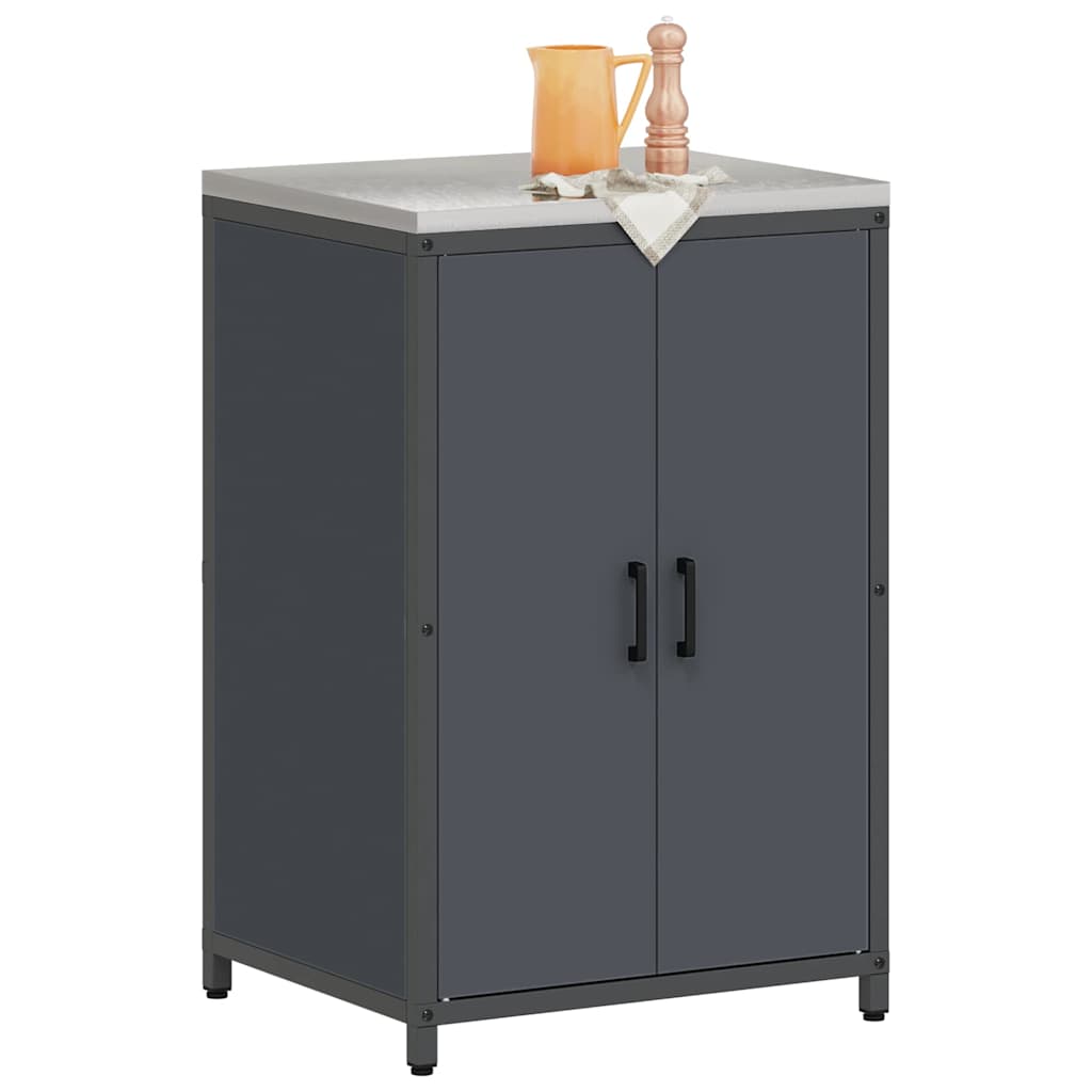 Kitchen Storage with Shelf Anthracite 60 x 50 x 92 cm Steel