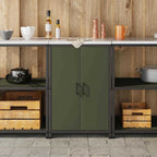 Kitchen Storage with Shelf Olive Green 60 x 50 x 92 cm Steel