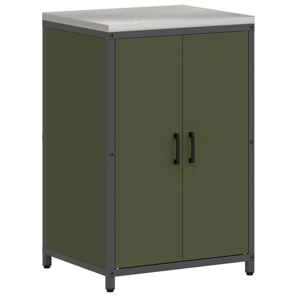 Kitchen Storage with Shelf Olive Green 60 x 50 x 92 cm Steel