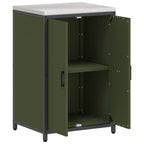 Kitchen Storage with Shelf Olive Green 60 x 50 x 92 cm Steel