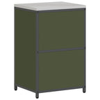 Kitchen Storage with Shelf Olive Green 60 x 50 x 92 cm Steel