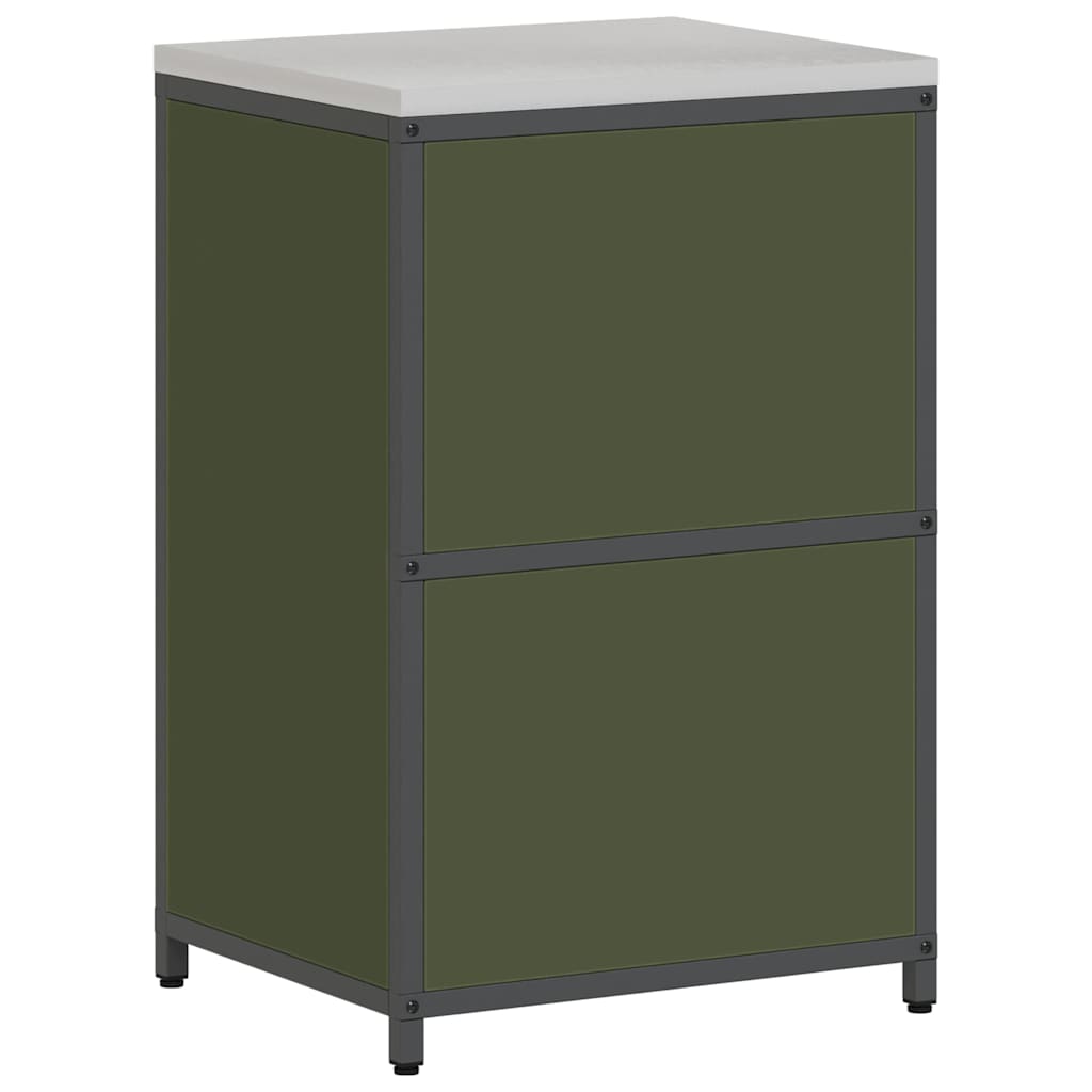 Kitchen Storage with Shelf Olive Green 60 x 50 x 92 cm Steel