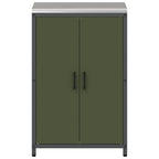 Kitchen Storage with Shelf Olive Green 60 x 50 x 92 cm Steel