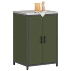 Kitchen Storage with Shelf Olive Green 60 x 50 x 92 cm Steel