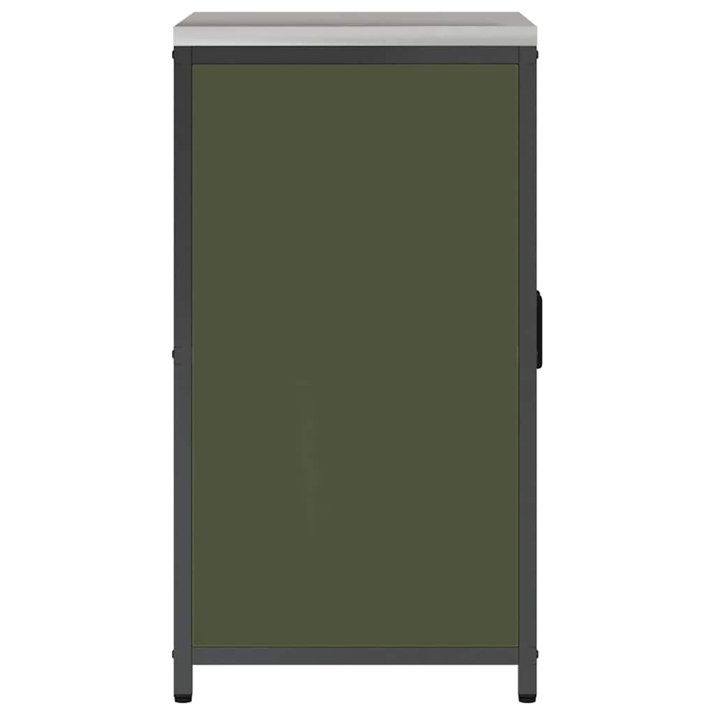Kitchen Storage with Shelf Olive Green 60 x 50 x 92 cm Steel