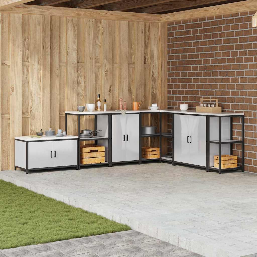 Kitchen Storage with Shelf Silver 60 x 50 x 92 cm Steel