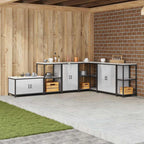 Kitchen Storage with Shelf Silver 60 x 50 x 92 cm Steel