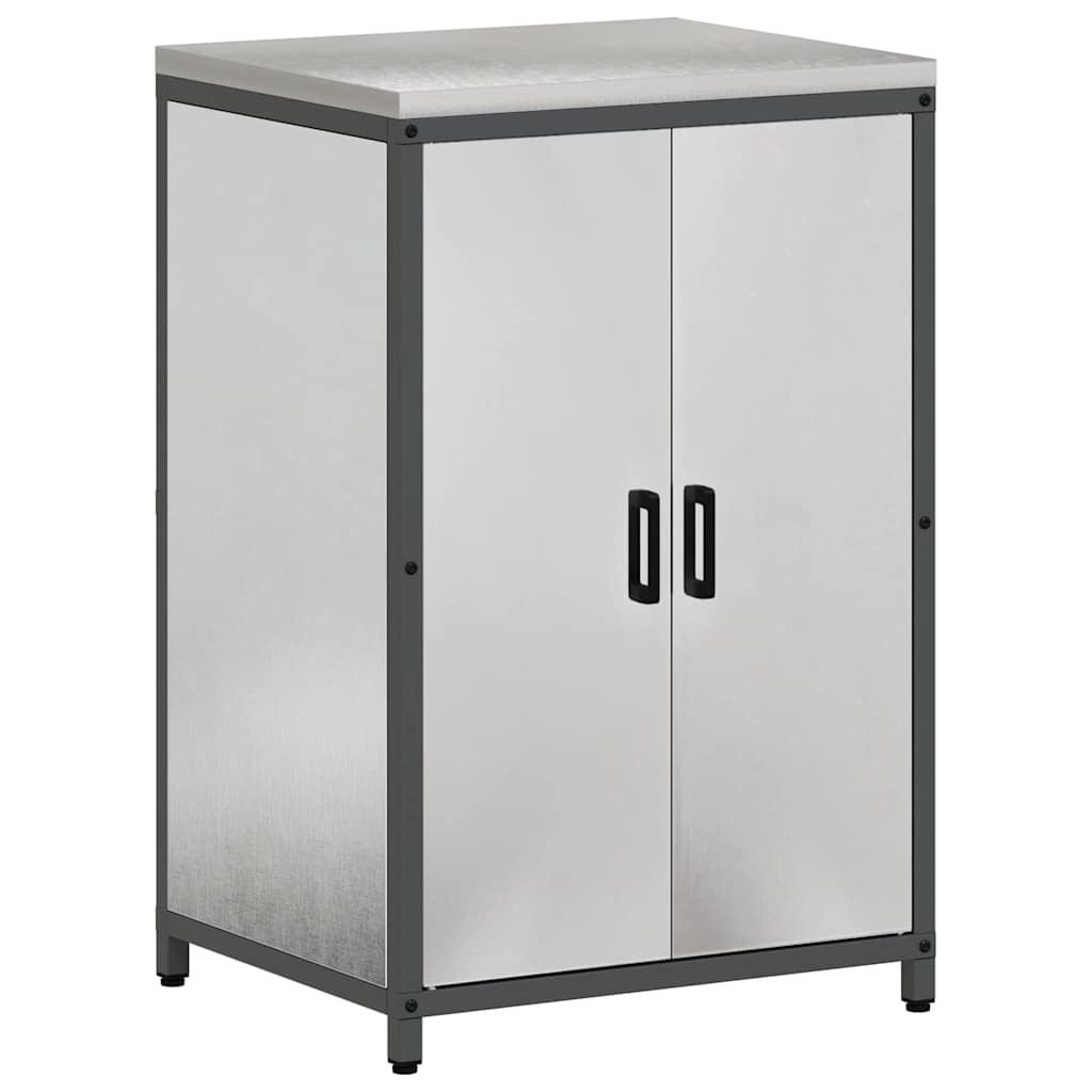 Kitchen Storage with Shelf Silver 60 x 50 x 92 cm Steel