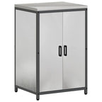 Kitchen Storage with Shelf Silver 60 x 50 x 92 cm Steel