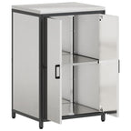 Kitchen Storage with Shelf Silver 60 x 50 x 92 cm Steel