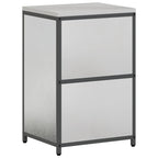 Kitchen Storage with Shelf Silver 60 x 50 x 92 cm Steel