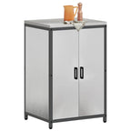 Kitchen Storage with Shelf Silver 60 x 50 x 92 cm Steel