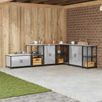 Kitchen Storage with Shelf Silver 60 x 50 x 92 cm Steel