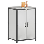 Kitchen Storage with Shelf Silver 60 x 50 x 92 cm Steel