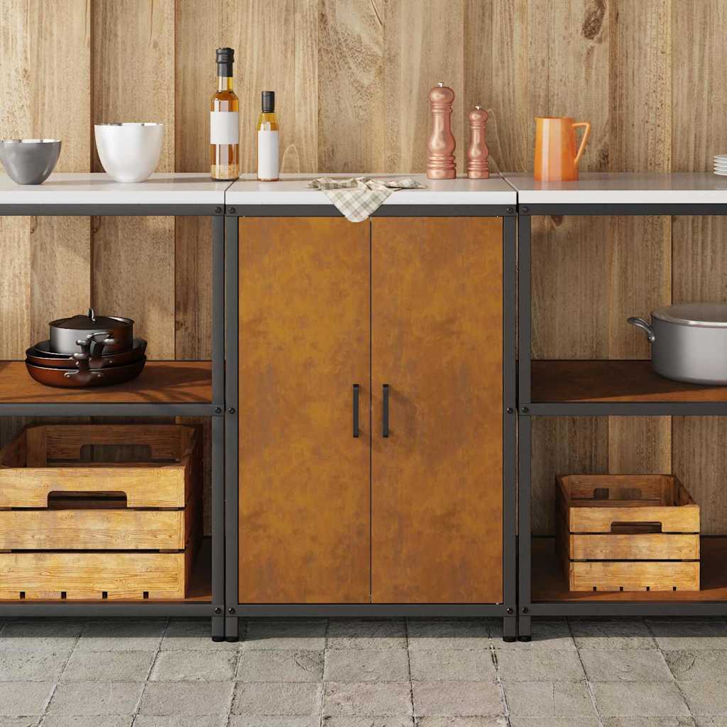 Kitchen Storage with Shelf Rusty 60 x 50 x 92 cm Steel