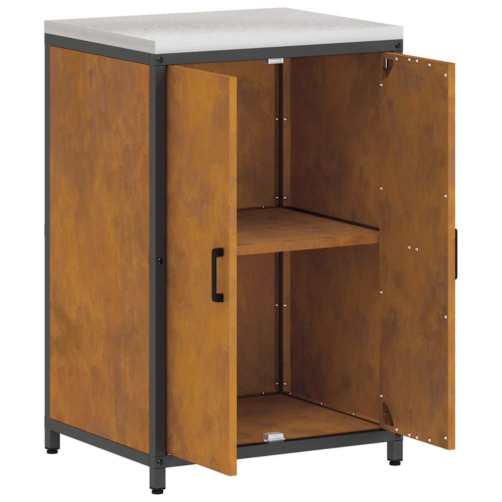 Kitchen Storage with Shelf Rusty 60 x 50 x 92 cm Steel