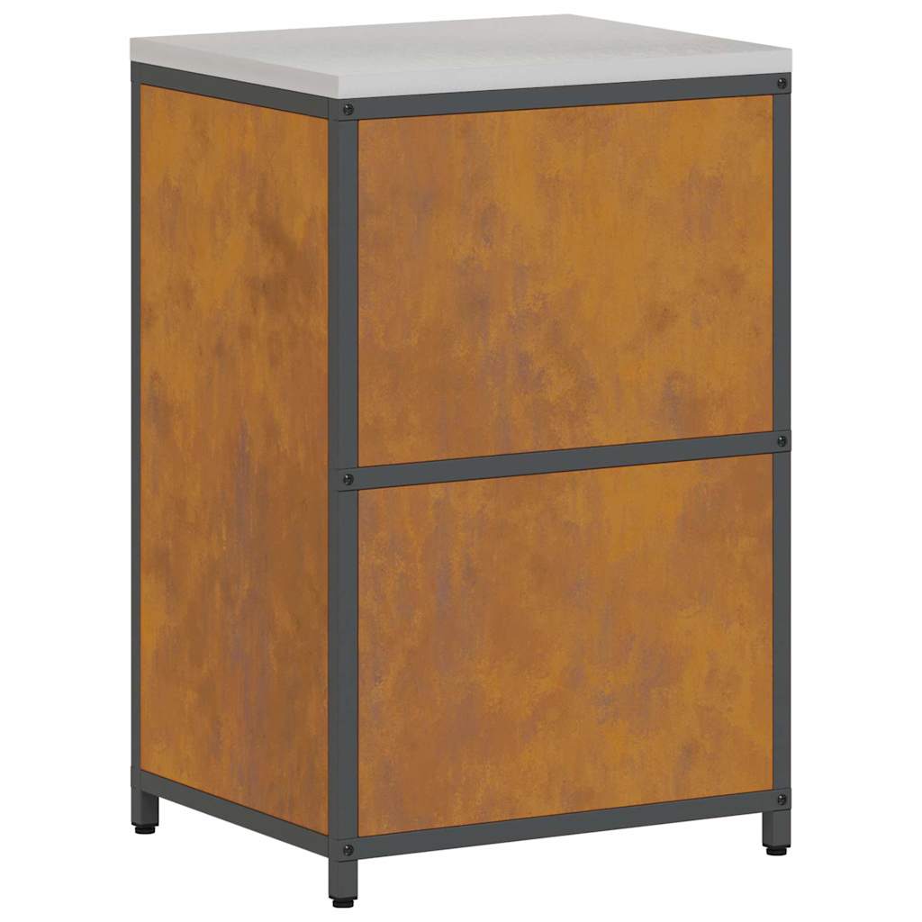 Kitchen Storage with Shelf Rusty 60 x 50 x 92 cm Steel