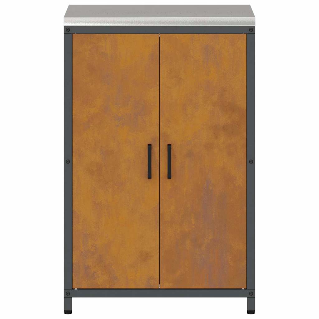 Kitchen Storage with Shelf Rusty 60 x 50 x 92 cm Steel