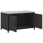 Kitchen Storage with Shelf Black 90 x 50 x 53 cm Steel