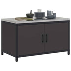 Kitchen Storage with Shelf Black 90 x 50 x 53 cm Steel