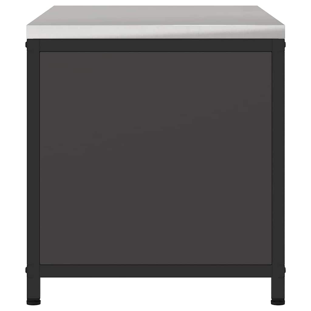 Kitchen Storage with Shelf Black 90 x 50 x 53 cm Steel
