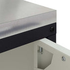 Kitchen Storage with Shelf White 90 x 50 x 53 cm Steel