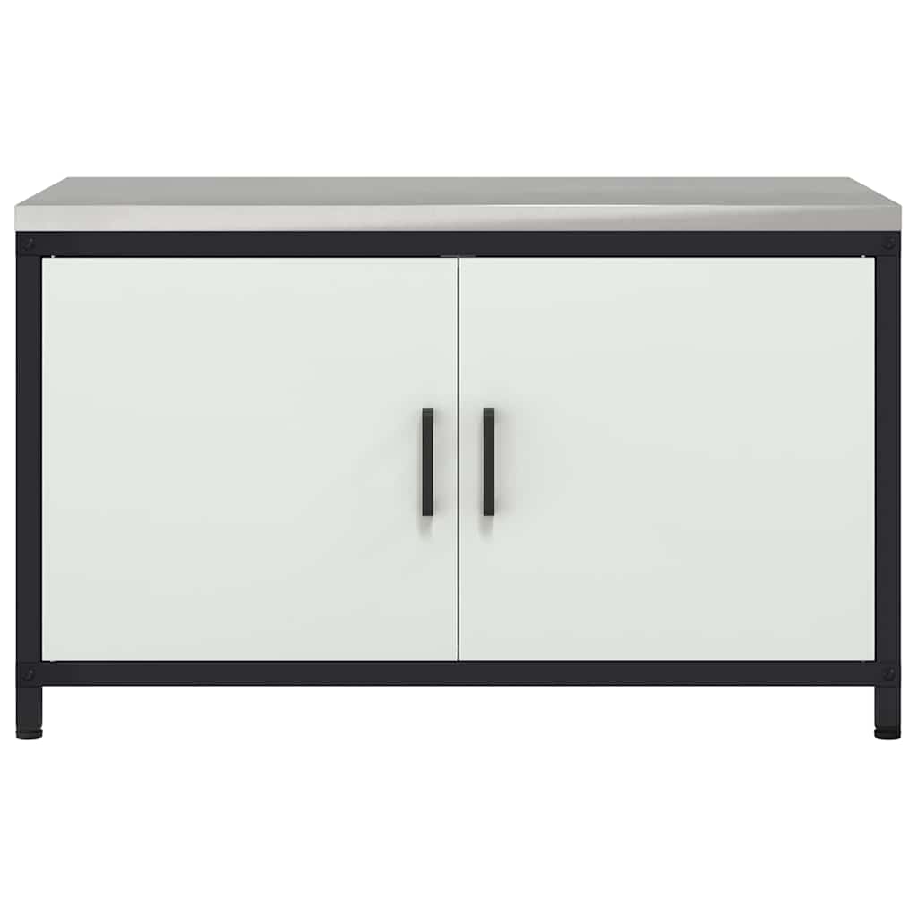 Kitchen Storage with Shelf White 90 x 50 x 53 cm Steel