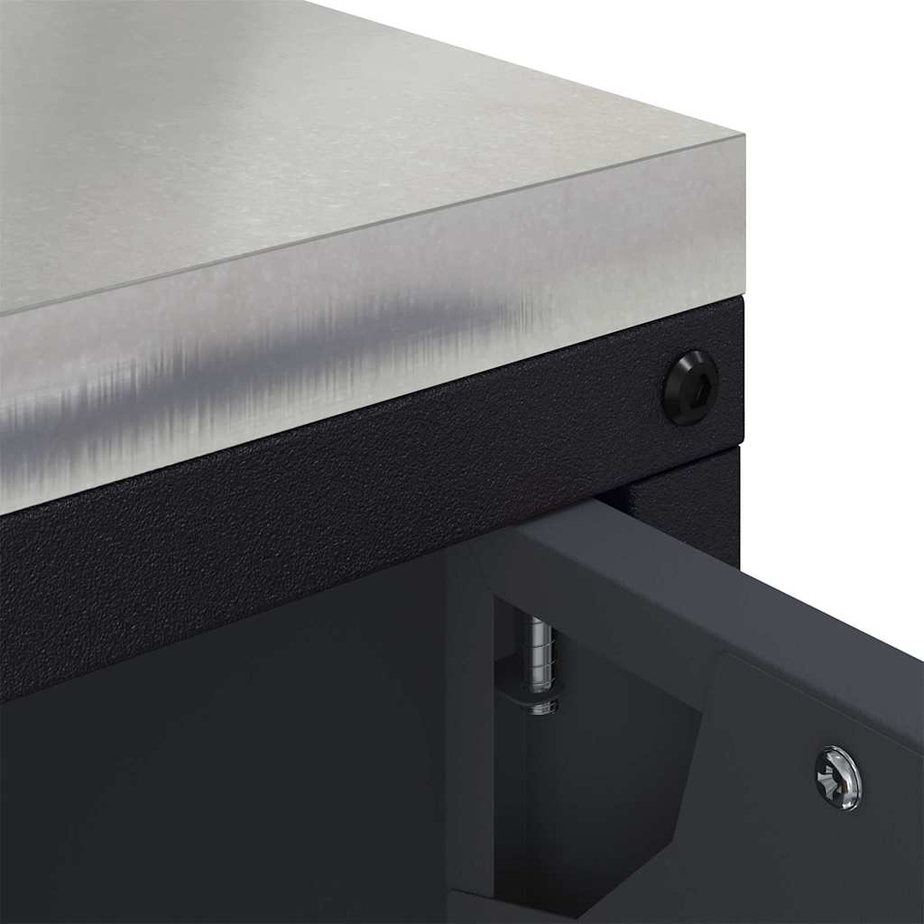 Kitchen Storage with Shelf Anthracite 90 x 50 x 53 cm Steel